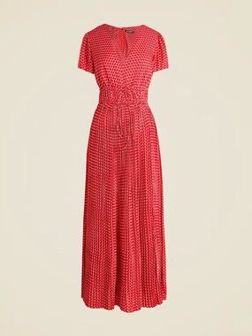 J. Crew Women’s Pleated Tie-waist Dress in Luster Georgette Size 6 NWT